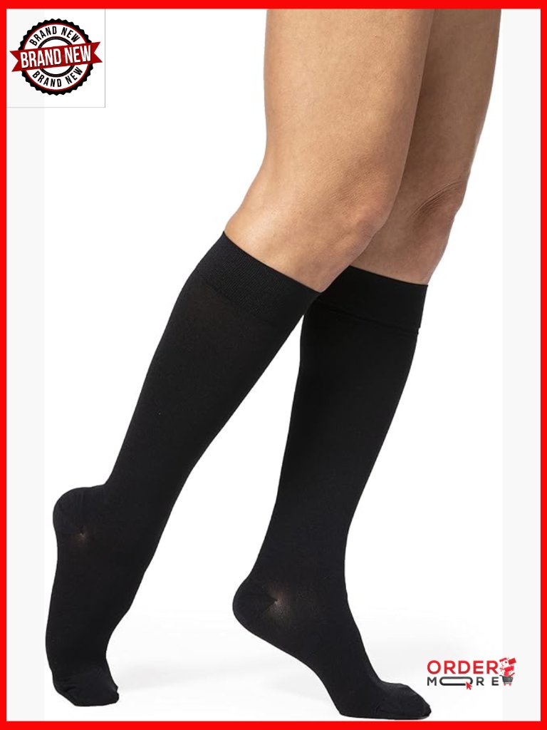 Compression Calf-High Socks 20-30mmhg Closed Toe Everyday Support Small Long